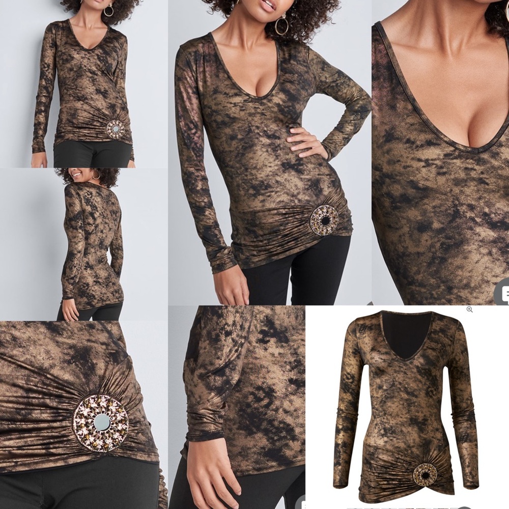 COPY - 🤎Metallic Foil Top🤎
